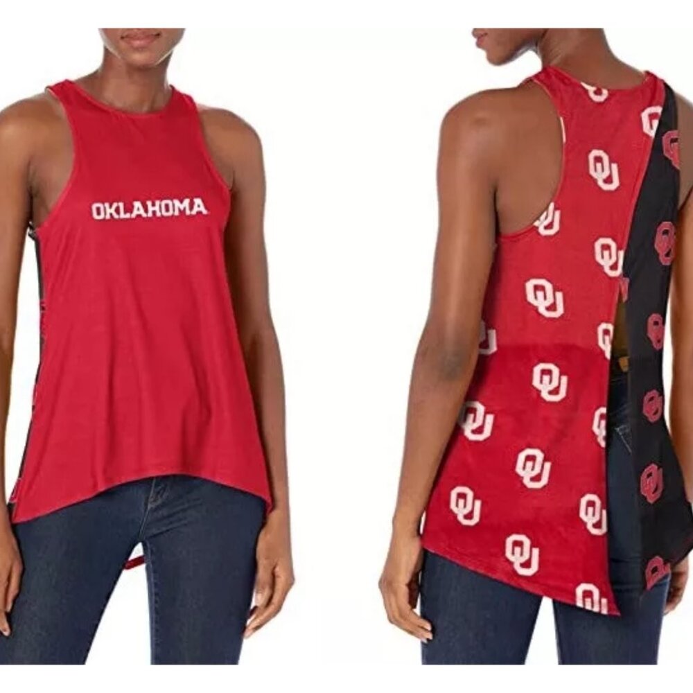 💙 NWT‎ Oklahoma Sooners Forever Collectible FOCO Tie Breaker Sleeveless Tank